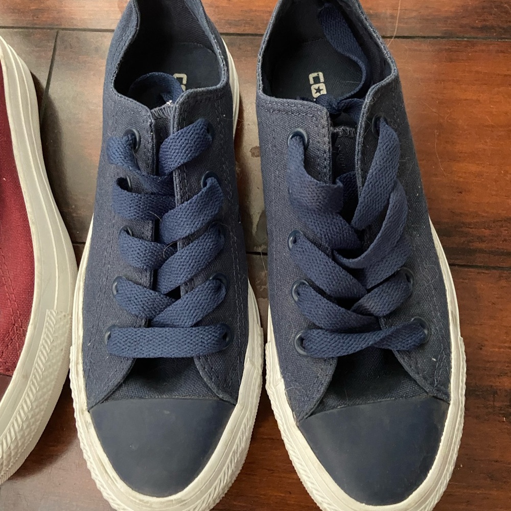 Navy Blue Low Top Converse